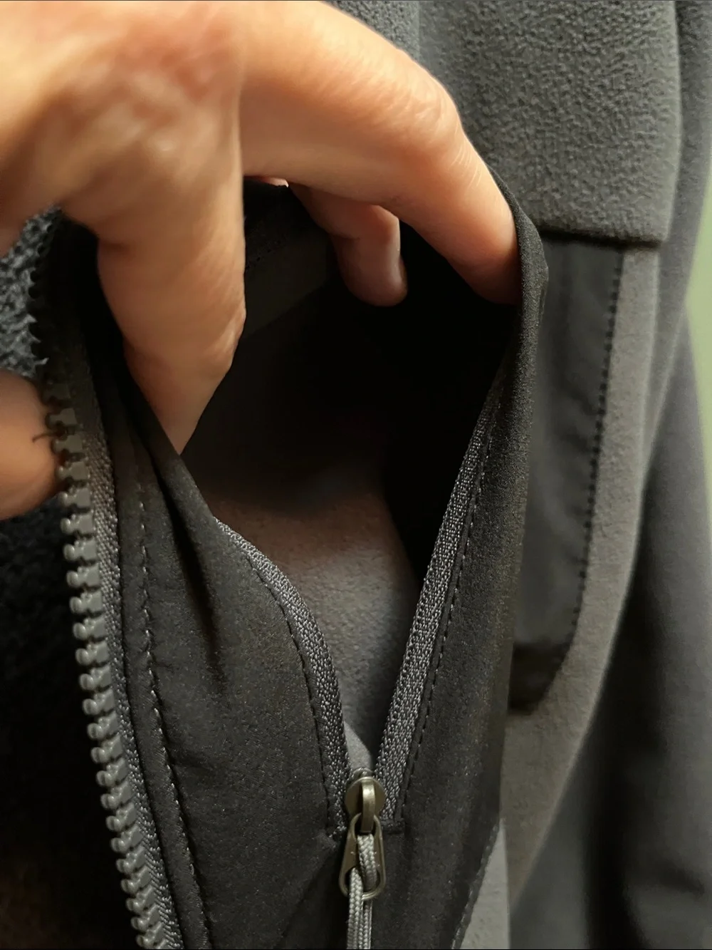 The North Face Men's Dark Gray Full-Zip Fleece Lined Jacket Sz Large